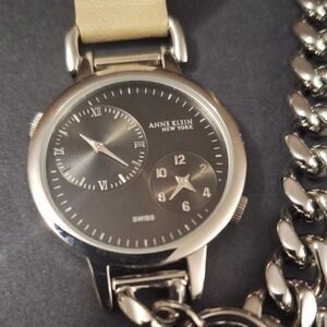 Anne Klein Black and Silver Ladie's Watch